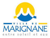 Logo de la ville de Marignanne entre soleil et eau